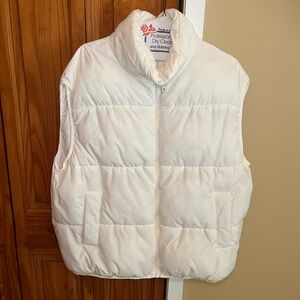 H&M Oversized White Puffer Vest Size Medium